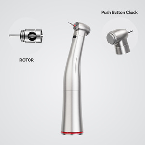 Manipolo Chirurgico Dentale X95 X95L in Acciaio Inox a Bassa Velocità con Fibra Ottica LED Contrangolo 1:5 4 Fori a Pressione - Product Image 6