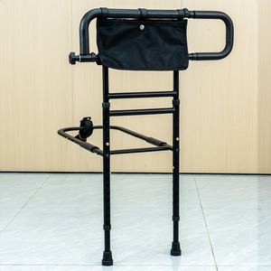Extendable Foldable Height Adjustable Bedside Handrail <b>Grab</b> <b>Bar</b> For Elderly Pregnant Women 60.5-80.5cm Black LQX110049 - Product Image 2