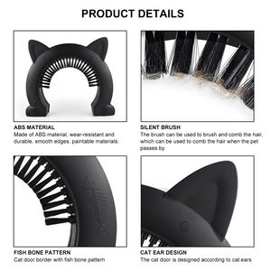 Nueva Puerta para Gatos Ecológica de Plástico para Puertas Interiores/Exteriores con Cepillo y Montaje en Ventana y Pared - Product Image 3