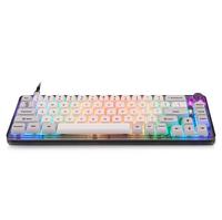 Clavier de jeu mécanique filaire Motospeed CK69 67 touches avec effet lumineux RVB, interrupteurs Gateron GPro rouges, prise en charge du remplacement à chaud