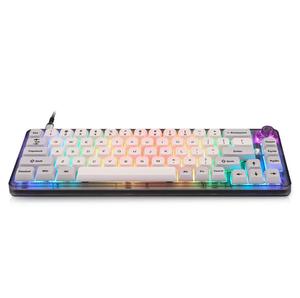 Clavier de jeu mécanique filaire Motospeed CK69 67 touches avec effet lumineux RVB, interrupteurs <span class=keywords><strong>Gateron</strong></span> GPro rouges, prise en charge du remplacement à chaud - Product Image 2