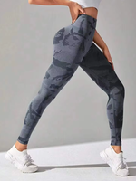 Dropshipping Leggings personnalisés en marbre Tie Dye Leggings sans couture Butt Scrunch Leggings Booty Tie Dye Collants doux Pantalons de yoga push up pour femmes