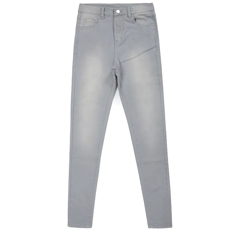New light Grey Lady Frauen Stretch <span class=keywords><strong>Jeans</strong></span> niedrige Taille hochwertige Stretch Baumwolle Casual <span class=keywords><strong>Jeans</strong></span> Skinny Fit Strick <span class=keywords><strong>Jeans</strong></span> <span class=keywords><strong>Jeans</strong></span>