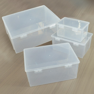 Transparent <b>Storage</b> <b>Box</b> With Double Locking Lid <b>Stackable</b> Desktop Organizer For Tools Parts And Accessories 705 Series - Product Image 2