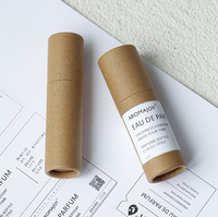 Tube en papier kraft enduit de silicone pour bouteille à bille d'huile essentielle et de lotion, boîte d'emballage épaissie anti-chute, rangement cosmétique vide