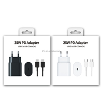 Enchufe DE LA UE/EE. UU. Tipo C Cargador Carga rápida 25W USB C Bloque de cargador con cable para Samsung Galaxy S24 Ultra/S24/S24 +/S23 Ultra/S23