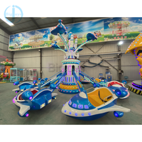 Manège à double couche auto-contrôlé pour enfants, type jet rotatif, pour parc d'attractions