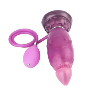 Monster Inflatable <b>Dildo</b> Fantasy Anal Trainer <b>Dildo</b> for Beginner with Adjustable Animal Knot Reusable Women Men Anal Sex Toys - Product Image 4