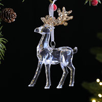 Weihnachtsbaum-Dekorationsset Glitzer-Schneeflocken-Kugeln Acryl-Weihnachtsschmuck für Heim-Party Feiertagsdekoration