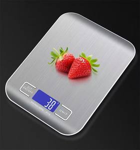 उच्च गुणवत्ता वाले स्टेनलेस स्टील पोर्टेबल खाद्य संतुलन रसोई पैमाने 10 किलोग्राम 5 किलोग्राम माप 1 ग्राम डिवीजन - Product Image 6