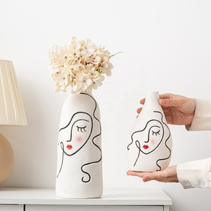 New Arrival <strong>Lady</strong> <strong>Face</strong> <strong>Vase</strong> Living Room Flower Arrangement Plant Pot Home Decoration Human <strong>Face</strong> Ceramic Flower <strong>Vase</strong>