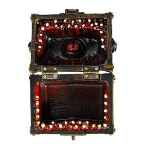 صندوق نرد يحاكي الراتنج ، تخزين نرد آر بي جي بأسلوب رعب قوطي مع عيون ليد وتفاصيل جمجمة ، مثالي لمحبي الأبراج المحصنة والتنين - Product Image 2