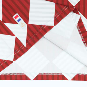 Maillot de football rétro classique Healy rouge et blanc à motif argyle, haut de sport tendance pour l'été - Product Image 4