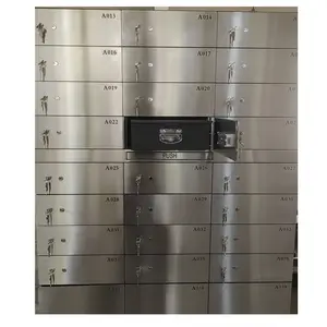Safe Deposit Boxes Bullion Locker With Door Panel And CX-2 Dual Key Lock For Valueables Storage