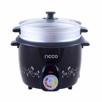 Cuiseur à riz électrique 10 tasses avec fonction croûte de riz (Tahdig), minuterie mécanique, pour riz croustillant, inclut une tasse à mesurer