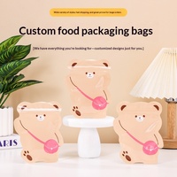 Sacs en Mylar découpés en forme de dessin animé, pochettes personnalisées imprimées avec fermeture éclair pour emballages de snacks, bonbons et cadeaux