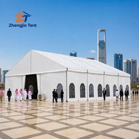 Tente d'événement imperméable en PVC et alliage d'aluminium 30x50m avec impression de logo personnalisé pour lancement de produits, expositions et fêtes en plein air