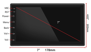เครื่องเสียงในรถยนต์ขนาด7นิ้ว,เครื่องเล่นอเนกประสงค์ระบบแอนดรอยด์ GPS นำทางวิทยุเสียงสเตอริโอดีวีดีมัลติมีเดีย2 Din <span class=keywords><strong>Mp5</strong></span> - Product Image 4