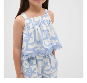 Vestido de Verano de Algodón para Niñas, Elegante y Bonito, con Diseño Decorativo, Transpirable, Cómodo y de Corte Holgado para Uso Casual y Especial - Product Image 2