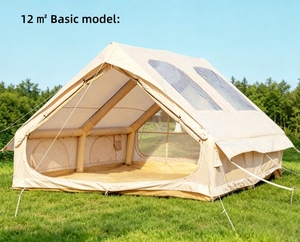 Grande tente de camping extérieure imperméable, abri gonflable d'urgence, une chambre, en PVC Oxford, tente cabine facile à gonfler - Product Image 5
