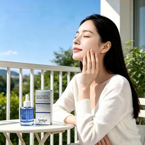 Produit très demandé, sérum facial au peptide bleu OEM ODM pour peaux sensibles, marque privée, vente en gros, répare la barrière cutanée - Product Image 1