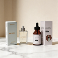 Cajas de Papel Artístico para Empaque de Botellas de Perfume, Aceite Esencial y Loción Cosmética Coreana, con Impresión de Logotipo y Tamaño Personalizado
