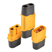 Connecteur XT60H, prise mâle et femelle, corps en deux parties, gaine noire, lame dorée pour batterie RC, câble d'alimentation ESC, lot pour magasin de loisirs créatifs