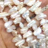 Fil de perles d'eau douce naturelles, pour la conception des bracelets et colliers, pierres ovales rondes, baroques, bijoux, DIY, Stock en ue