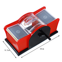 Mélangeur de cartes Texas Hold'em à manivelle en approvisionnement direct du fabricant 2 paires de cartes à jouer Roulette en plastique Jeu de société Poker