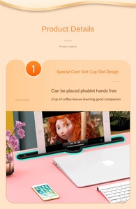 <strong>Adjustable</strong> Wooden Portable Folding Metal <strong>Computer</strong> <strong>Table</strong> Hot Sale Convertible Laptop <strong>Desk</strong> Drawer Handle for Home Office Office - Product Image 2