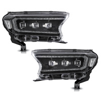 Ensemble de phares LED modifiés DLW pour Ford Ranger 2015 et plus, éclairage avant de pick-up avec clignotant dynamique