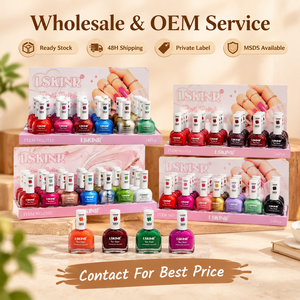 Private Label 24 Colors Air Dry Nail Polish Set with Display <b>Stand</b> Quick Dry Water Based Nail Polish Kit Wholesale - Product Image 6