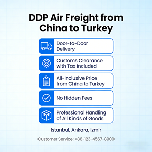 Transport aérien DDP Chine vers <span class=keywords><strong>Turquie</strong></span> Istanbul Ankara Izmir Porte à Porte Dédouanement et taxes inclus - Product Image 2