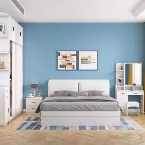 Juego de Dormitorio Moderno para Hotel con Cama con Almacenamiento, Armario y Mesita de Noche - Muebles Comerciales para Apartamentos - Product Image 4