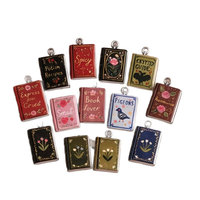 Dijes de Libro Modernos para Mujer, de Acero Inoxidable 316L, Chapados en Oro de 14k y 18k, para la Creación de Joyas, Pulseras y Collares