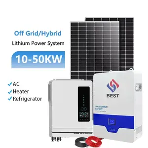 5KVA Pure Sine Wave Inverter Generator with 10kwh Solar System Lithium-Ion Battery MPPT Controller for Home Tiny House Apartment