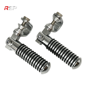 Ensemble de repose-pieds pliables en alliage <span class=keywords><strong>d</strong></span>'aluminium CNC universel pour barre de protection de <span class=keywords><strong>moteur</strong></span> de 28 mm, 30 mm, 32 mm, <span class=keywords><strong>moto</strong></span> cruiser touring - Product Image 4