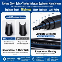 Tubería de Riego Flexible y Duradera de 3/8'' (16 mm de Diámetro), PE de Alta Presión, Negra, Moldeada, Ecológica, para Agricultura, Venta al Por Mayor de Fábrica