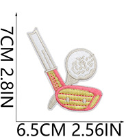 Parche Bordado de Golf, Diseño de Dibujos Animados, para Planchar o Coser, Insignia para Gorra, Sombrero, Ropa, Bolsa, Decoración Deportiva, Aplique DIY, Parche de Golf