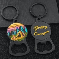 Décapsuleur personnalisé en alliage de zinc, décapsuleur de bouteille de bière en métal, porte-clés noir avec logo 2D/3D, porte-clés décapsuleur en émail