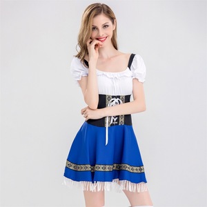 Vestido Tradicional Bávaro <span class=keywords><strong>para</strong></span> Mujer, Disfraz de Oktoberfest Alemán, Disfraz de <span class=keywords><strong>Carnaval</strong></span> de Cerveza, Vestido Dirndl de Poliéster <span class=keywords><strong>para</strong></span> Adultos - Product Image 3