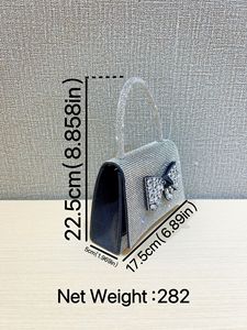 New Cross-border Full Bow Women's Polyester Flap <b>Handbag</b> Rhinestone Decoration <b>Small</b> Square Urban Simplicity Daily Bag Tanjing - Product Image 5