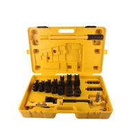 Outil de pliage manuel pour tuyaux HVAC, 7 matrices de pliage, 10-25 mm, 180 degrés, pour tuyaux en cuivre et aluminium, 3/8" 1" DE, pour la construction et le façonnage des extrémités