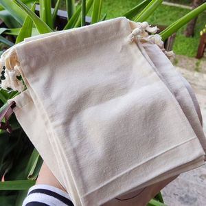 Factory Wholesale Durable Cotton Drawstring <b>Bag</b> Custom Logo Printed Drawstring <b>Bag</b> Canvas Jewelry <b>Bag</b> With Double Cotton <b>Strings</b> - Product Image 1
