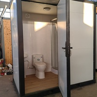 Salle de bains mobile préfabriquée au design moderne pour l'extérieur, usage public, toilettes portables en panneau sandwich, innovation chinoise