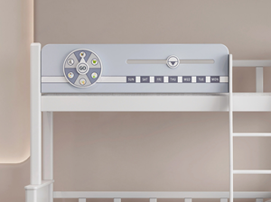 Lits superposés pour enfants en bois <span class=keywords><strong>de</strong></span> caoutchouc, style simple, 1,2 m, <span class=keywords><strong>blanc</strong></span> + bleu <span class=keywords><strong>ciel</strong></span>, lits pour enfants en bois massif - Product Image 3