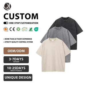 Arssm confezione da 3 da <span class=keywords><strong>uomo</strong></span> oversize Vintage t-shirt ampia manica corta Casual Streetwear ampio lavato Unisex in tinta unita in maglia bianca - Product Image 1