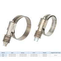 Collier de serrage à couple constant, à ressort, en acier inoxydable, pour système de refroidissement
