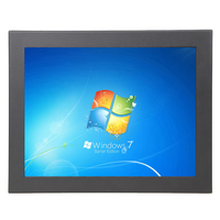 PC industriel tactile capacitif sans ventilateur EPC de 12,1 pouces, écran I3, résolution 1024x768, SSD 128 Go, cadre fin, IP65, étanche à l'avant