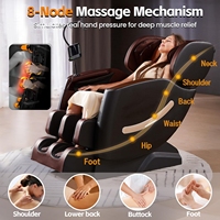 Fauteuil de massage Shiatsu pliable 8D 2026 avec masseur complet du corps, du cou et des pieds, fonction musicale, machine multifonction de luxe